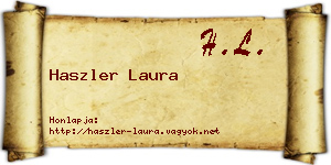 Haszler Laura névjegykártya